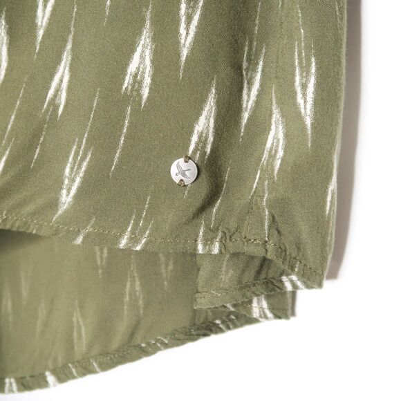 Eddie Bauer Womens Blouse Size Large Olive Green Abstract Tribal‎ Boho Outdoorsy - Picture 8 of 8